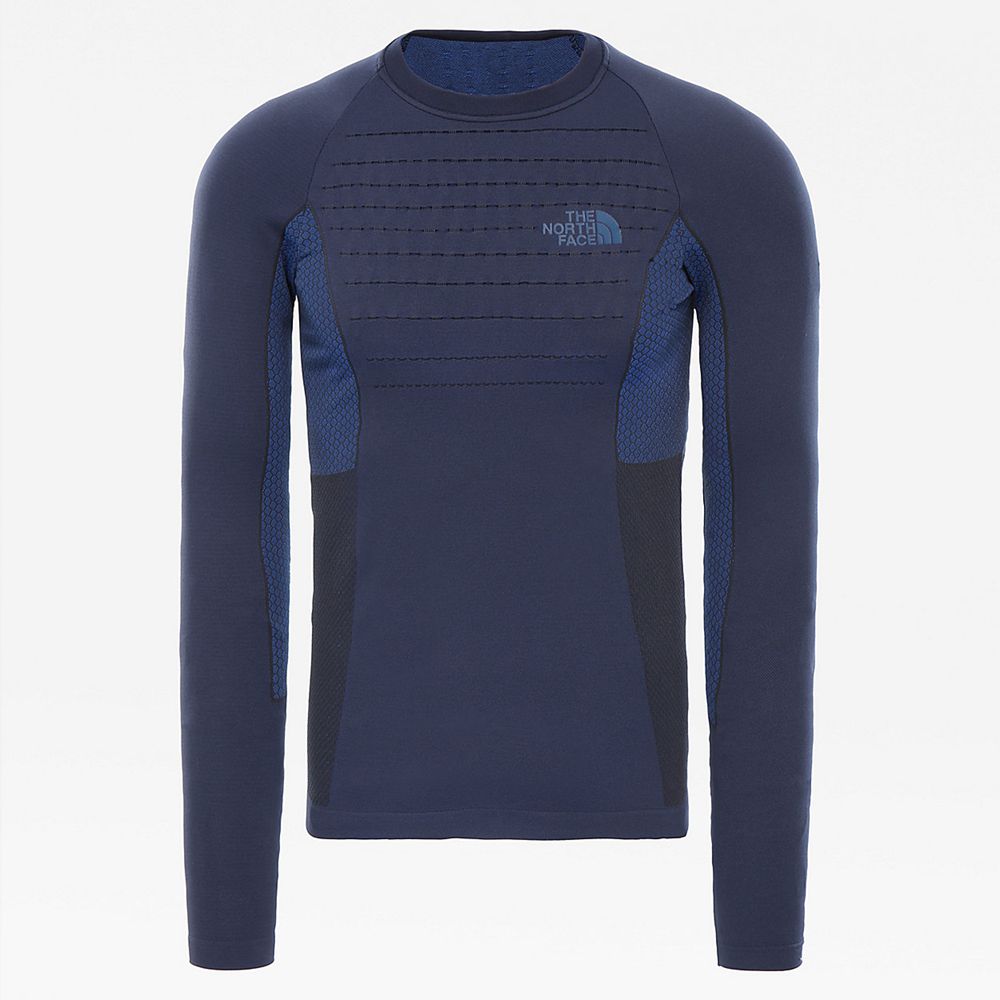 The North Face Long Sleeve Mens Australia - The North Face Sport Navy / Blue Skiing And Snowboarding